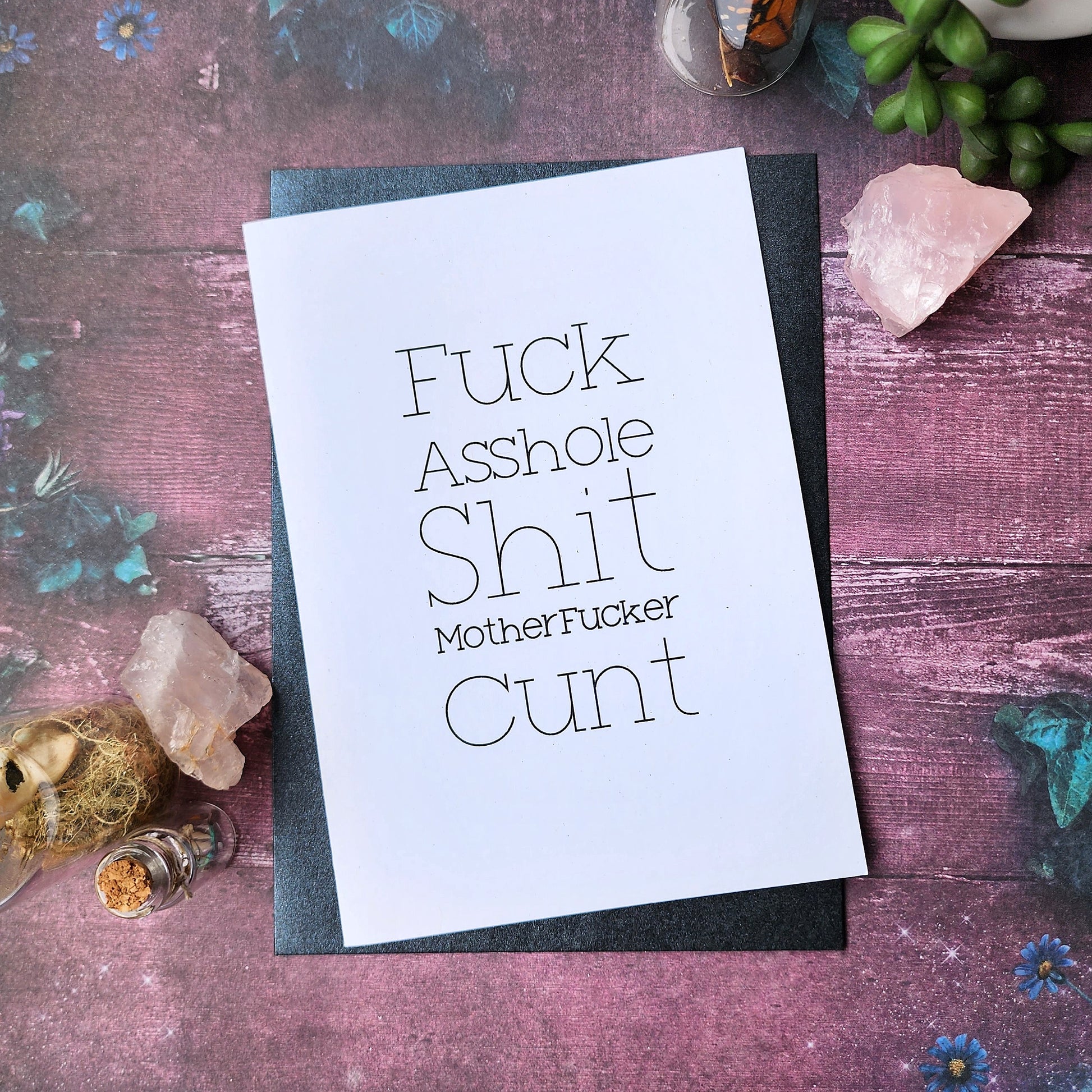 Fuck Asshole Shit MotherFucker Cunt - Cursive Craft