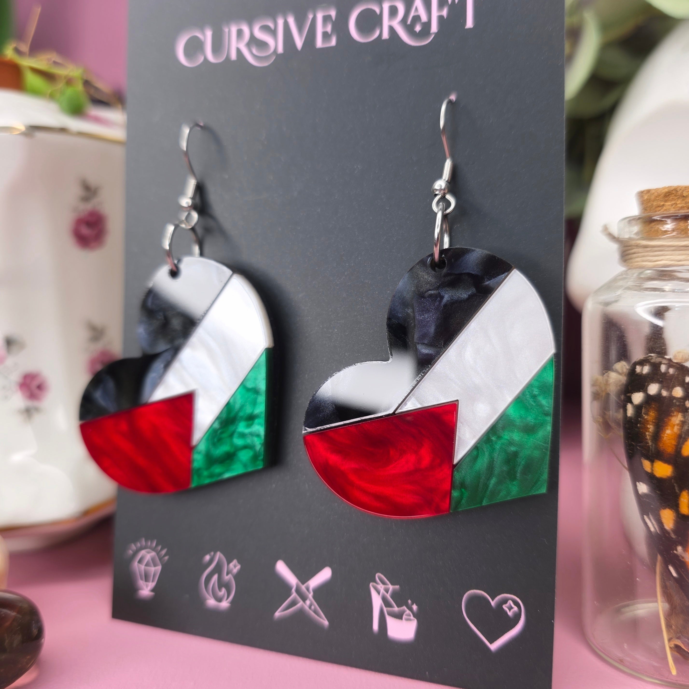 Palestine Heart Dangles