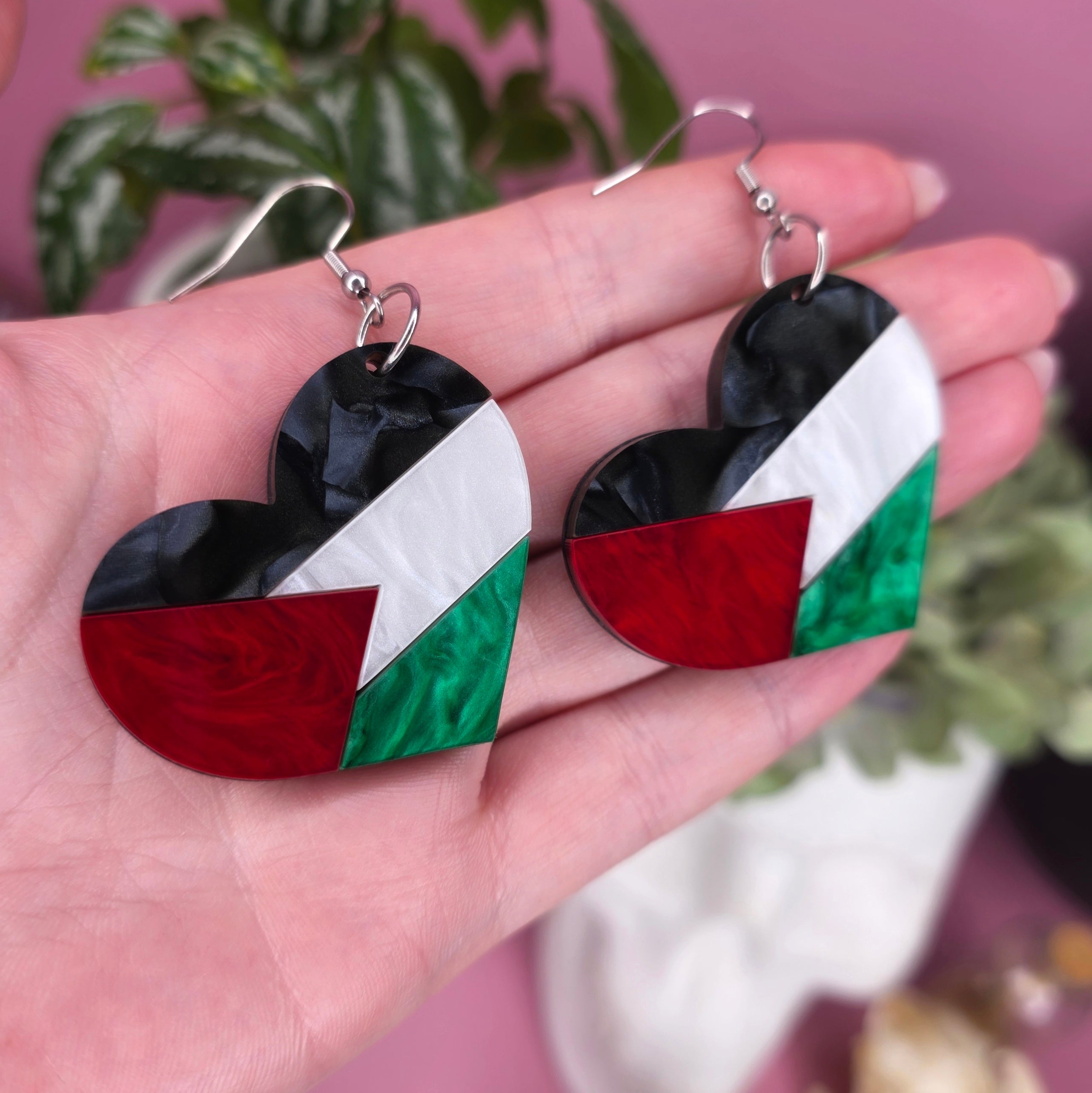 Palestine Heart Dangles