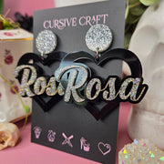 Personalized Heart Name Earrings