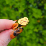 Cunt Heart Signet Ring - Gold