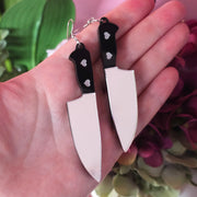 Statement Knife Earrings - Cursive Craft 