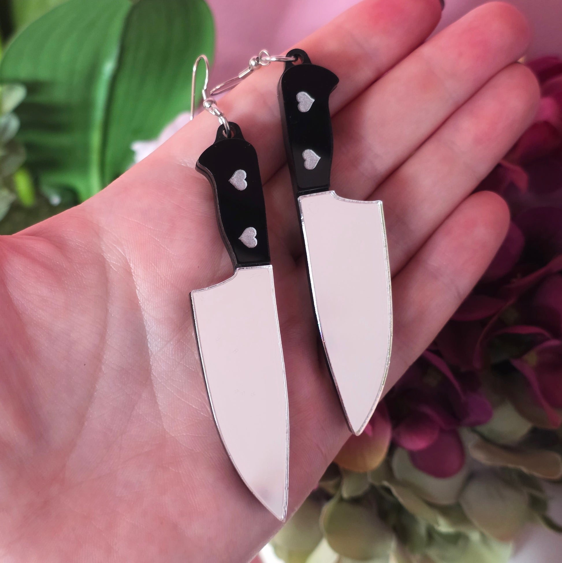 Statement Knife Earrings - Cursive Craft 