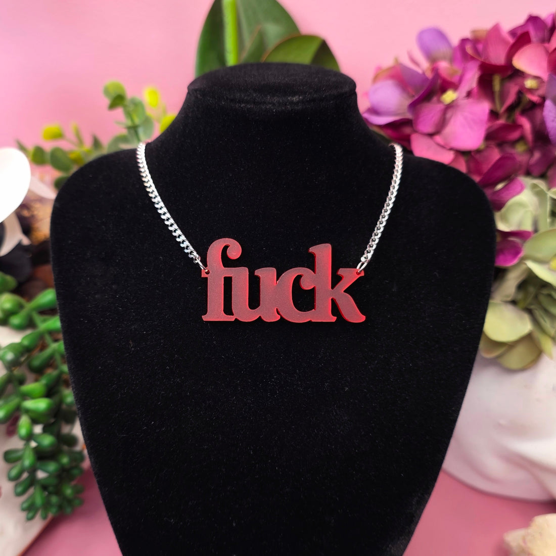 Fuck Necklace - Cursive Craft 