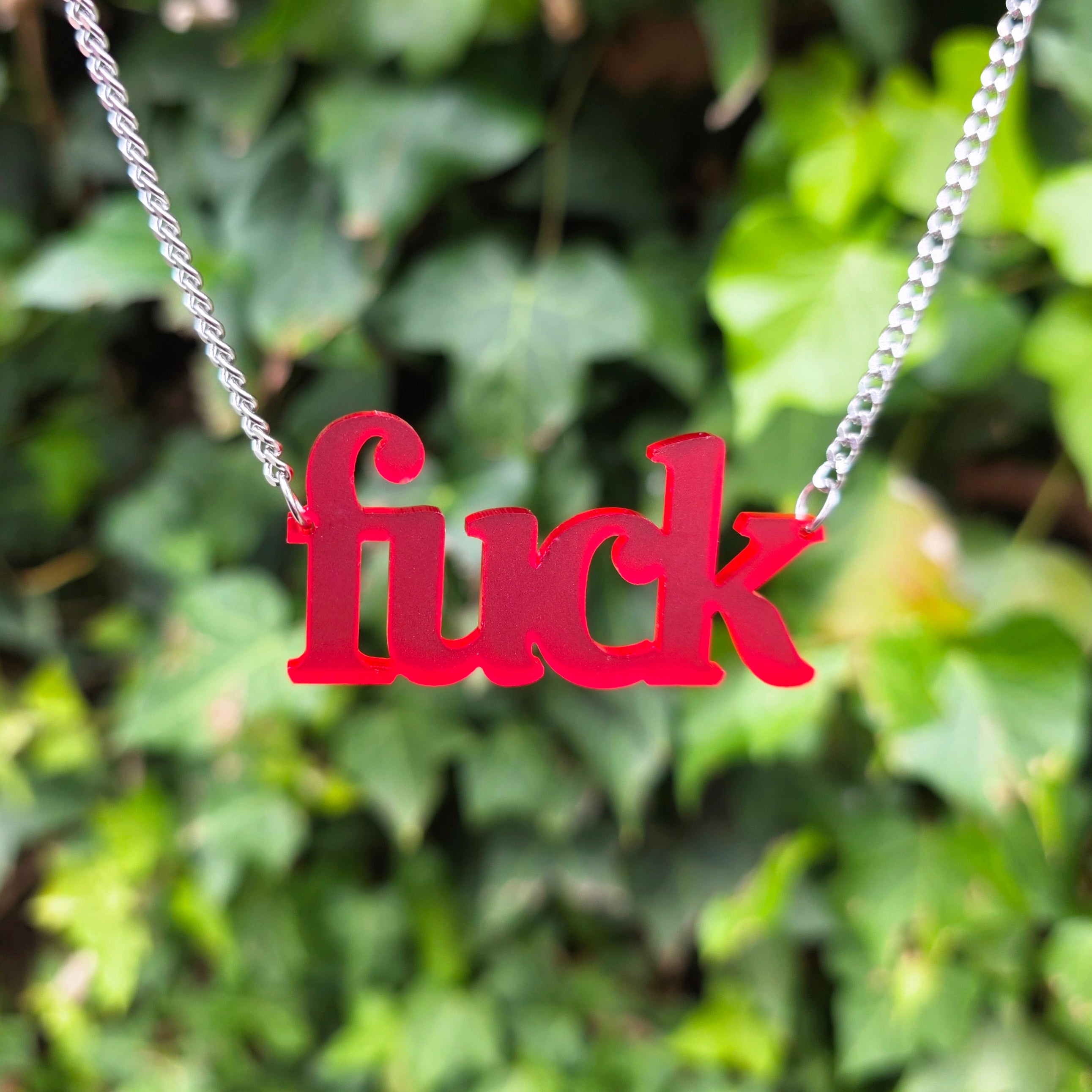 Fuck Necklace - Cursive Craft 