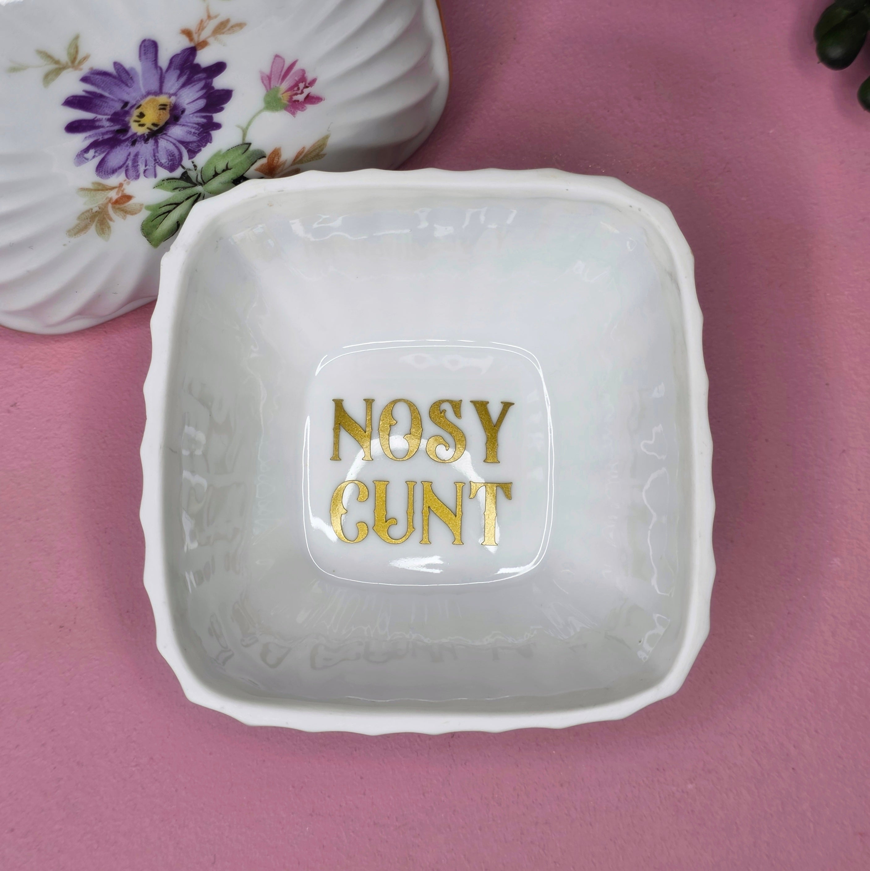 Nosy Cunt Trinket Dish - Cursive Craft 