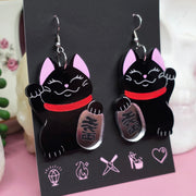 Black Lucky Cats - Cursive Craft 