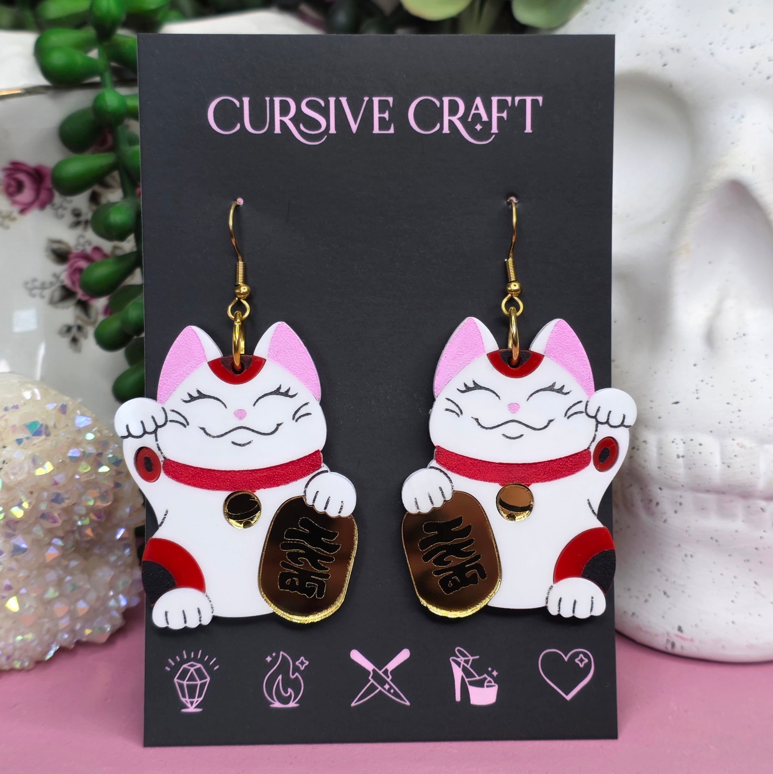 Calico Lucky Cats - Cursive Craft 