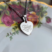 Tease Heart Necklace - Cursive Craft 