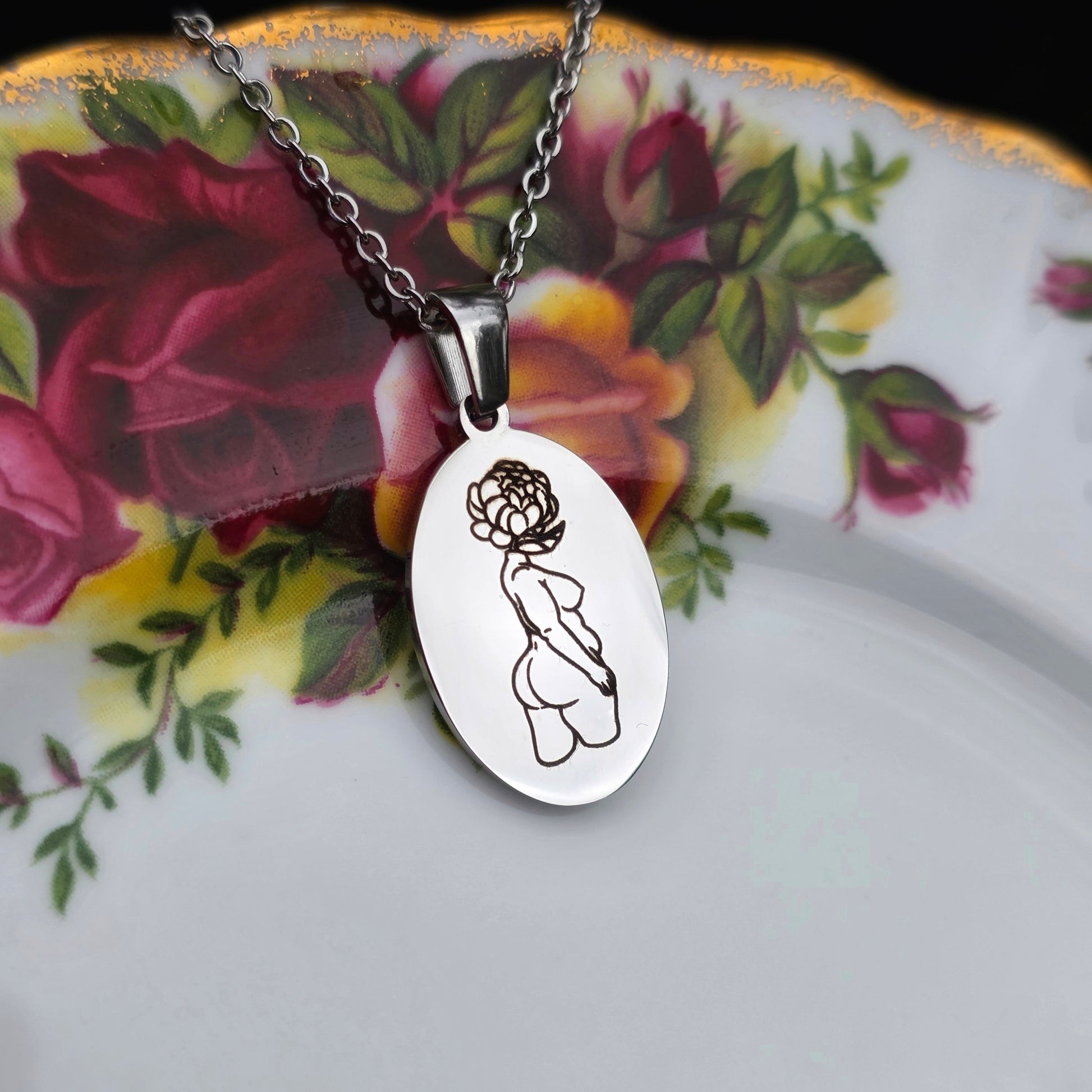 Floral Goddess Necklace - Cursive Craft 