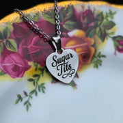 Sugar Tits Heart Necklace - Cursive Craft 