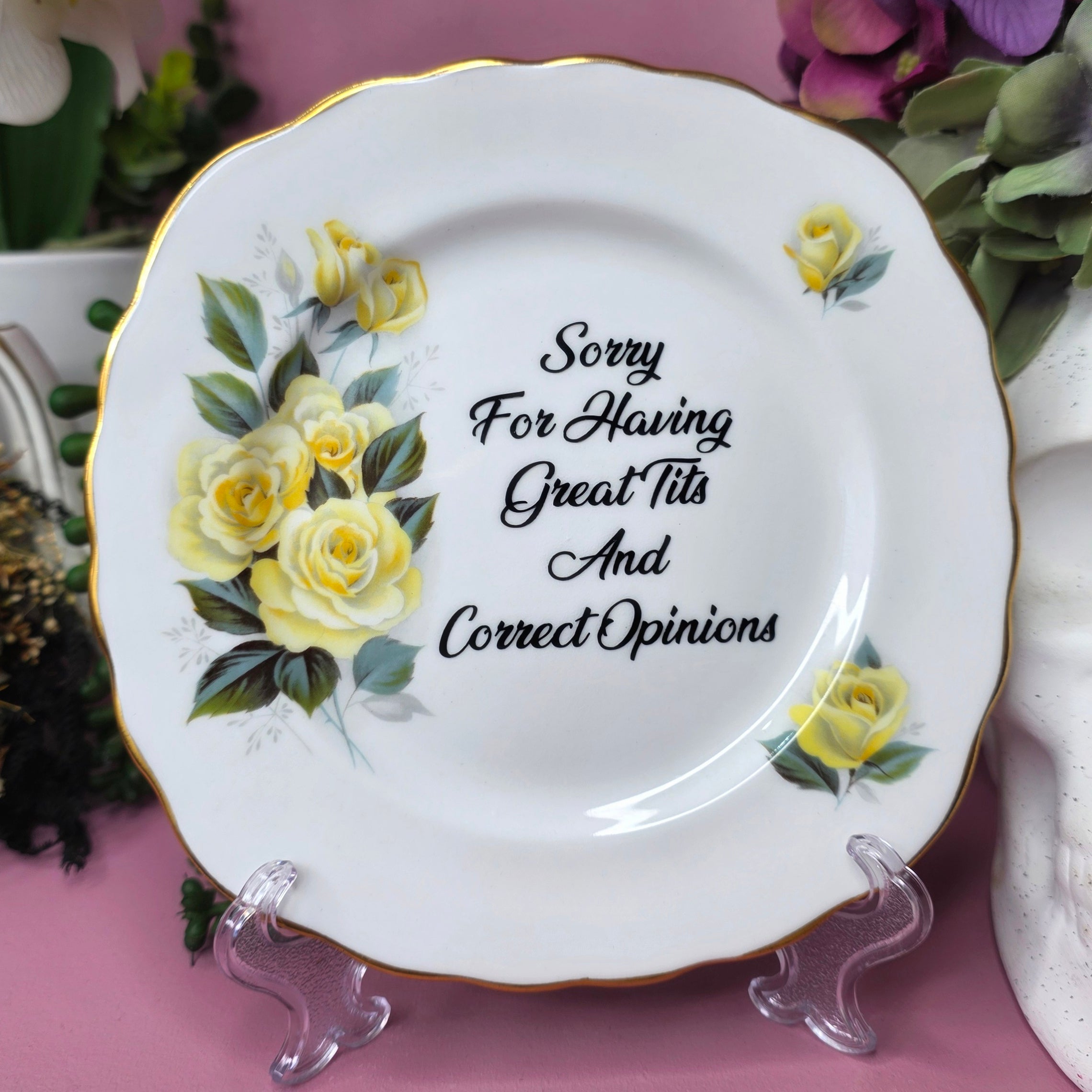 Sorry For Having Great Tits & Correct Opinions - Cursive Craft 
