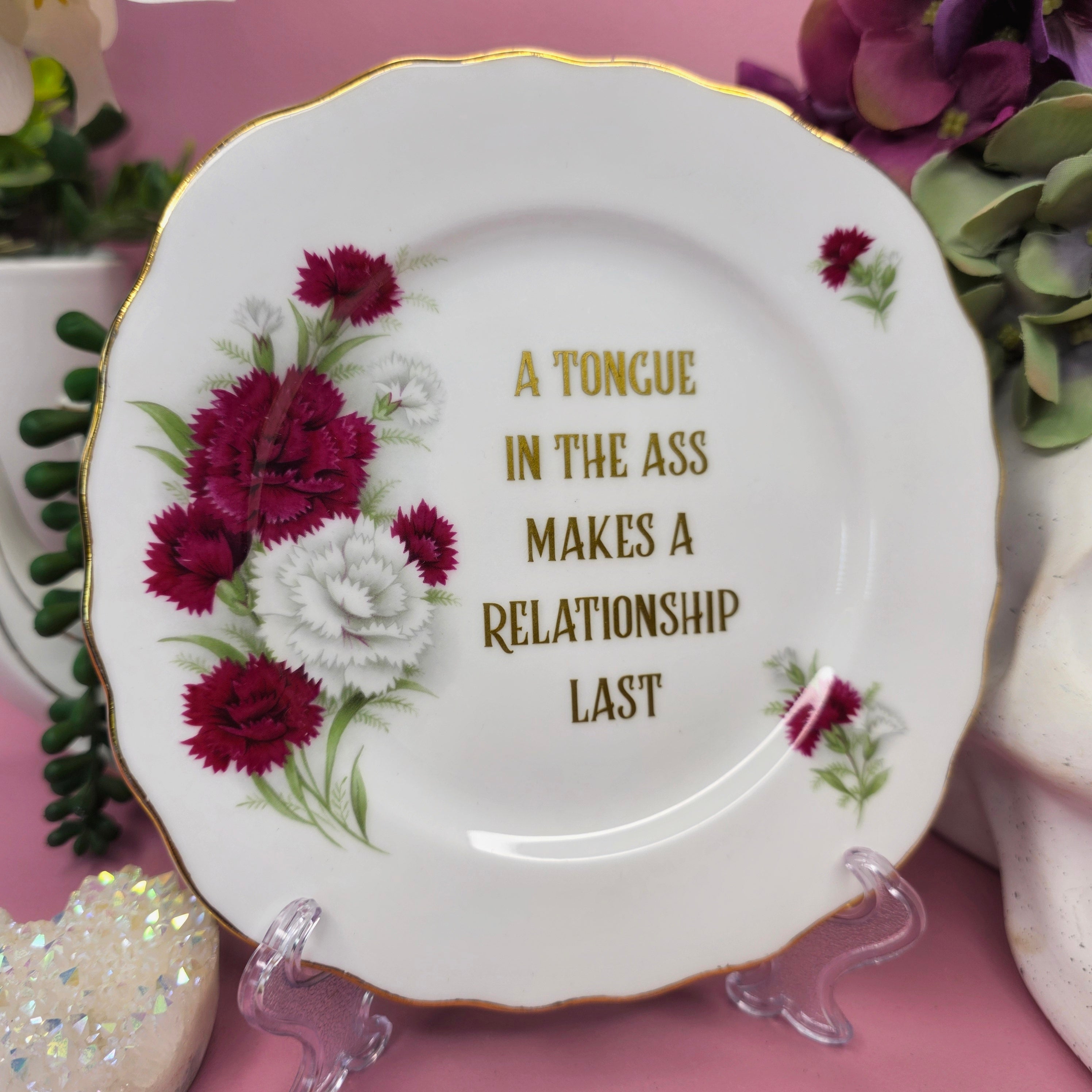 A Tongue In The Ass (Carnations) - Cursive Craft 