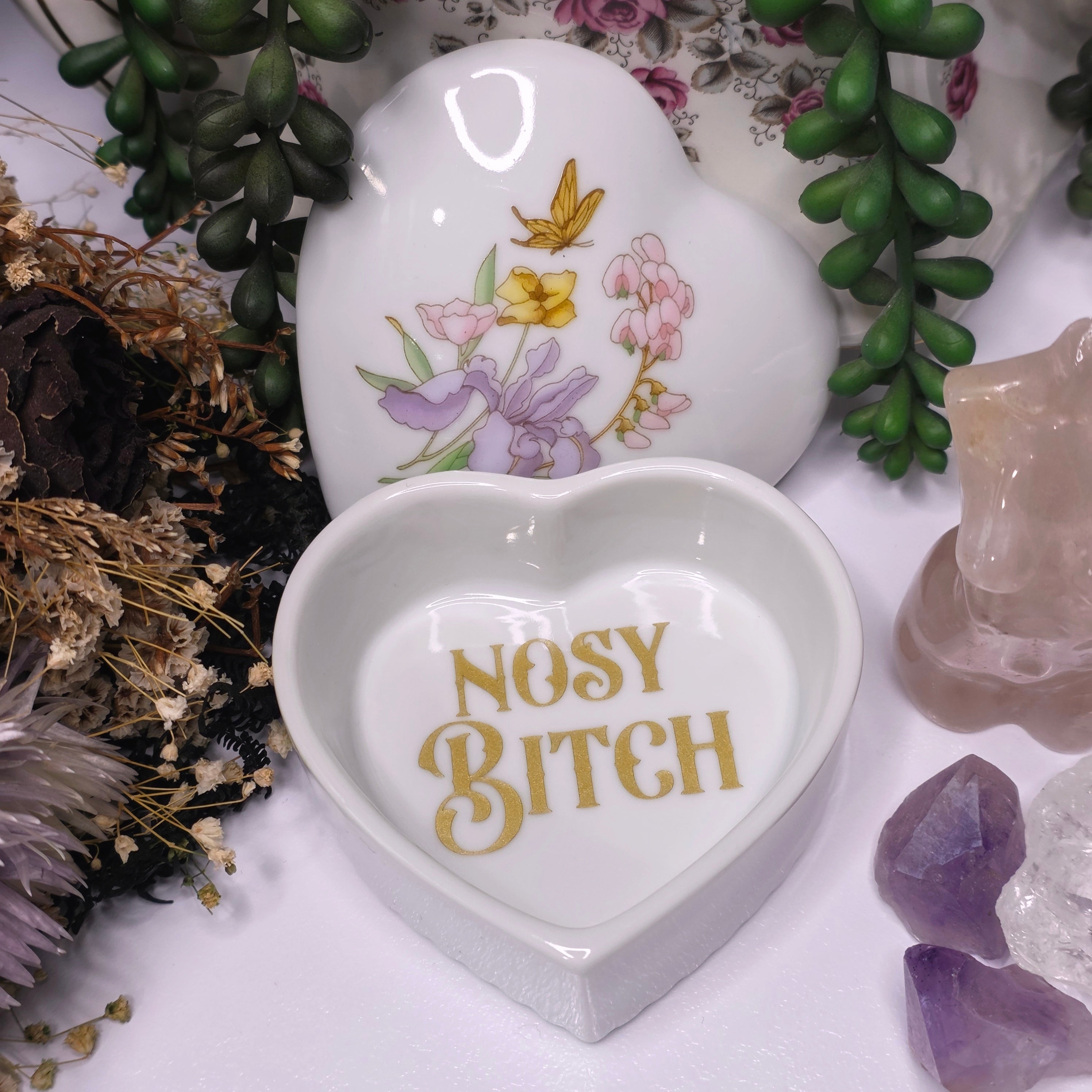 Vintage Heart Nosy Bitch