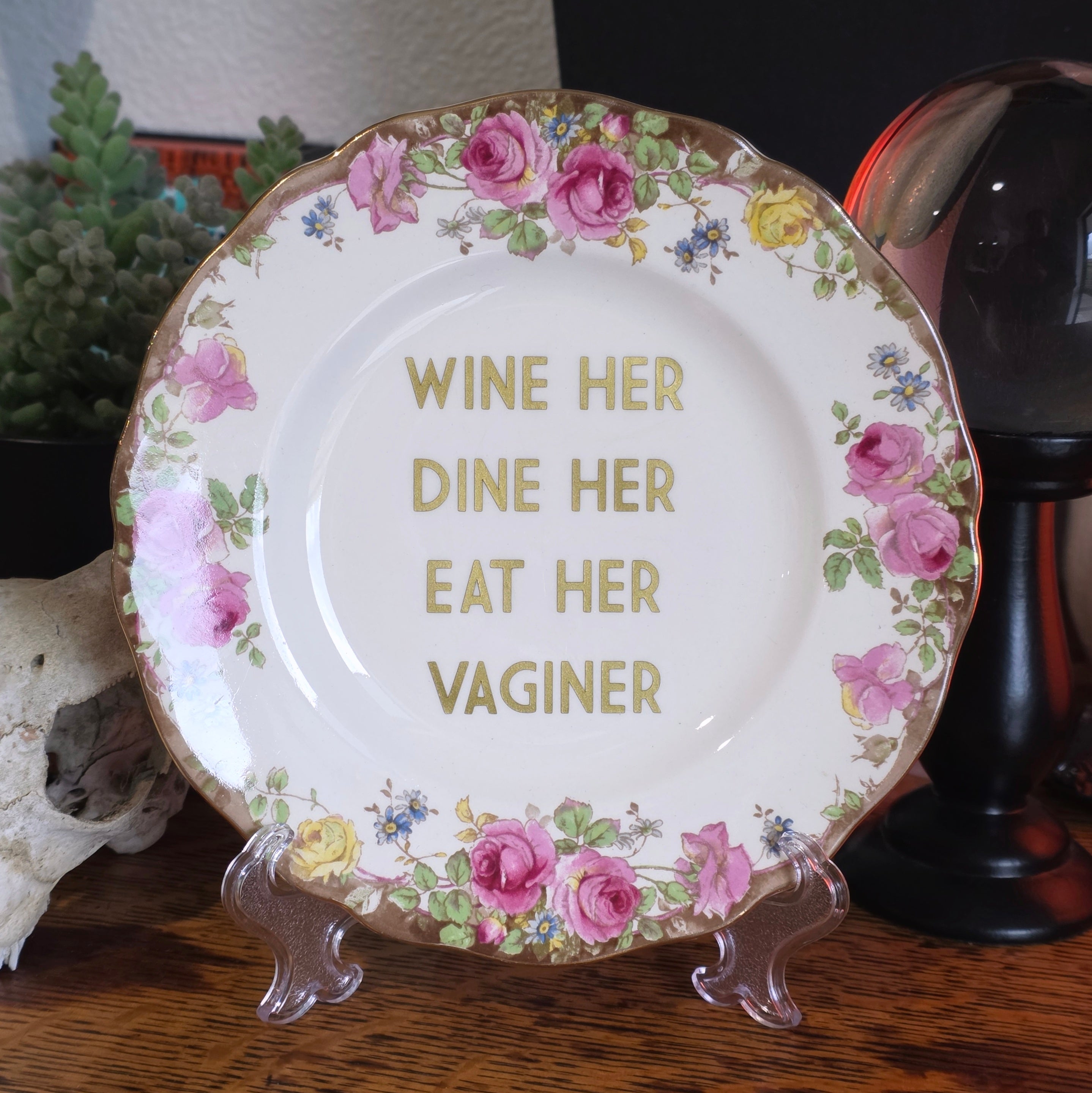 Wine Her Dine Her Eat Her Vaginer - Cursive Craft 