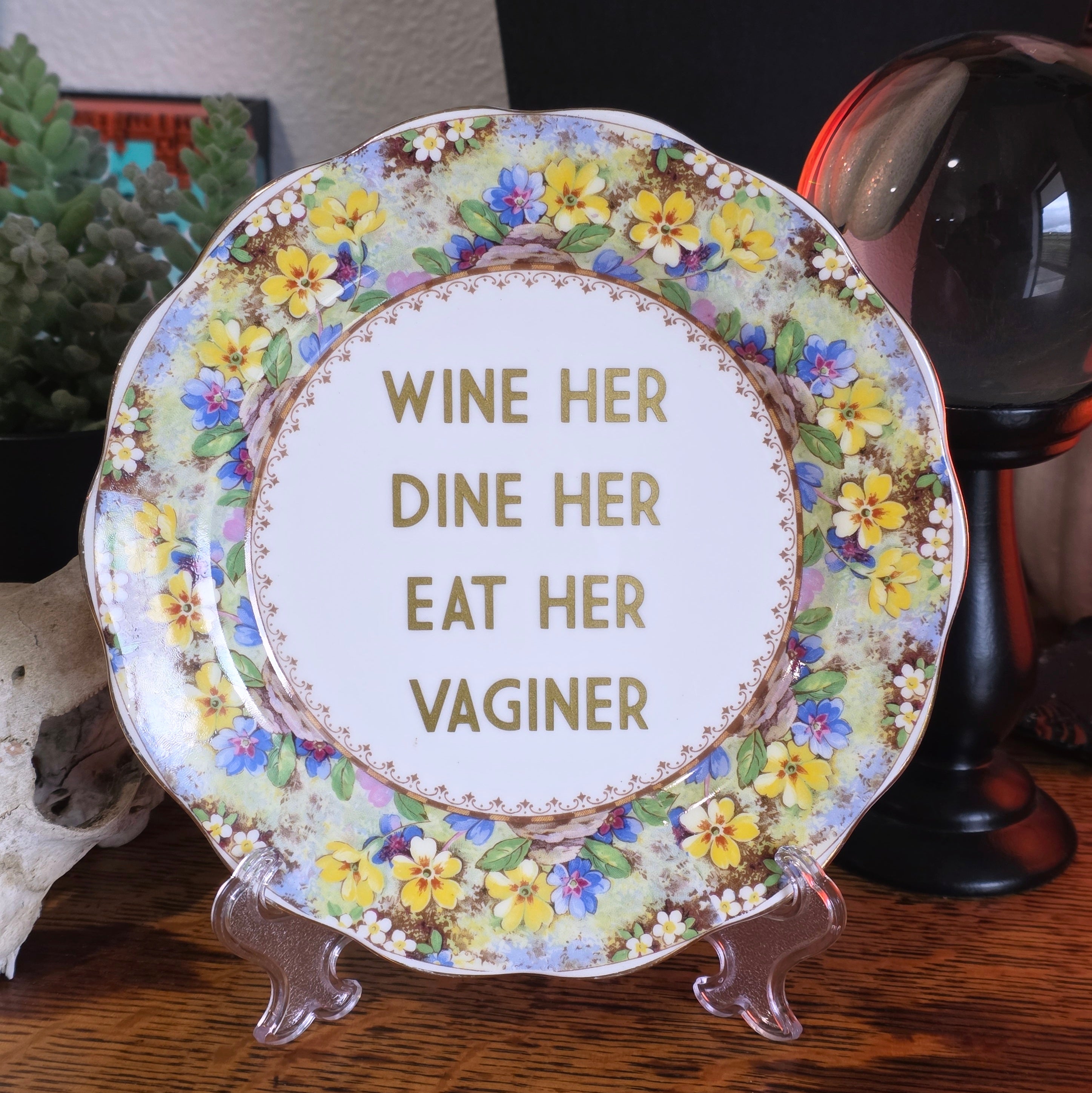 Wine Her Dine Her Eat Her Vaginer - Cursive Craft 
