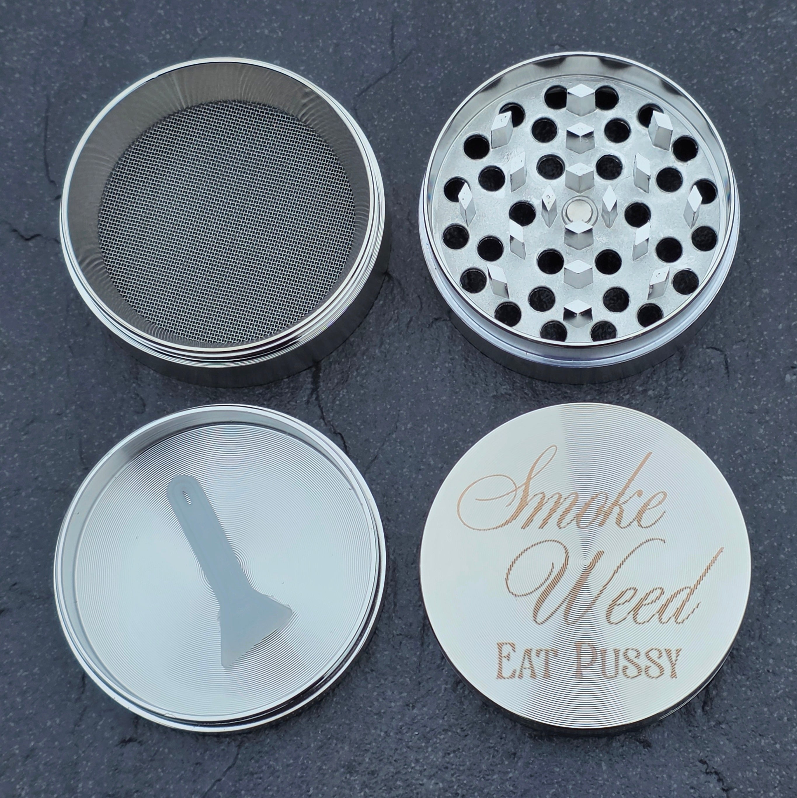 Smoke Weed Eat Pussy Grinder - Cursive Craft 