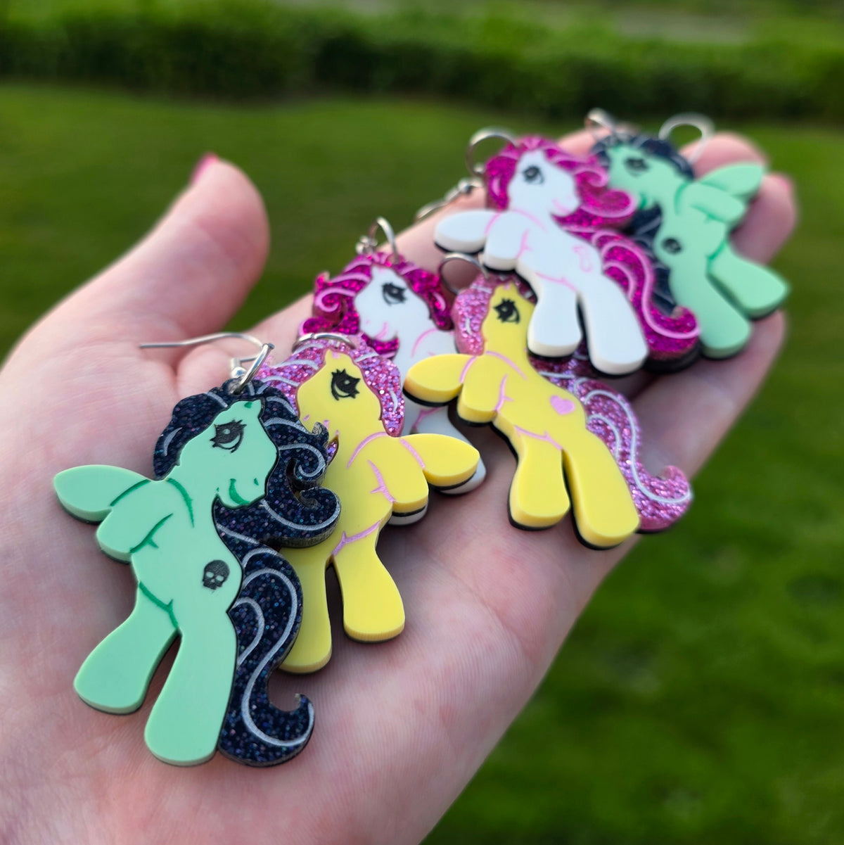 Lemon Drop Retro Pony Earrings