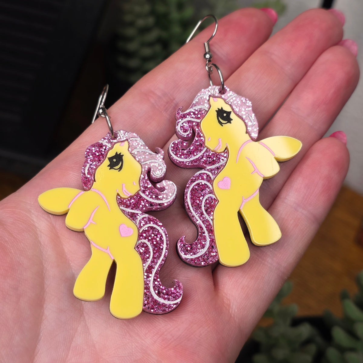 Lemon Drop Retro Pony Earrings