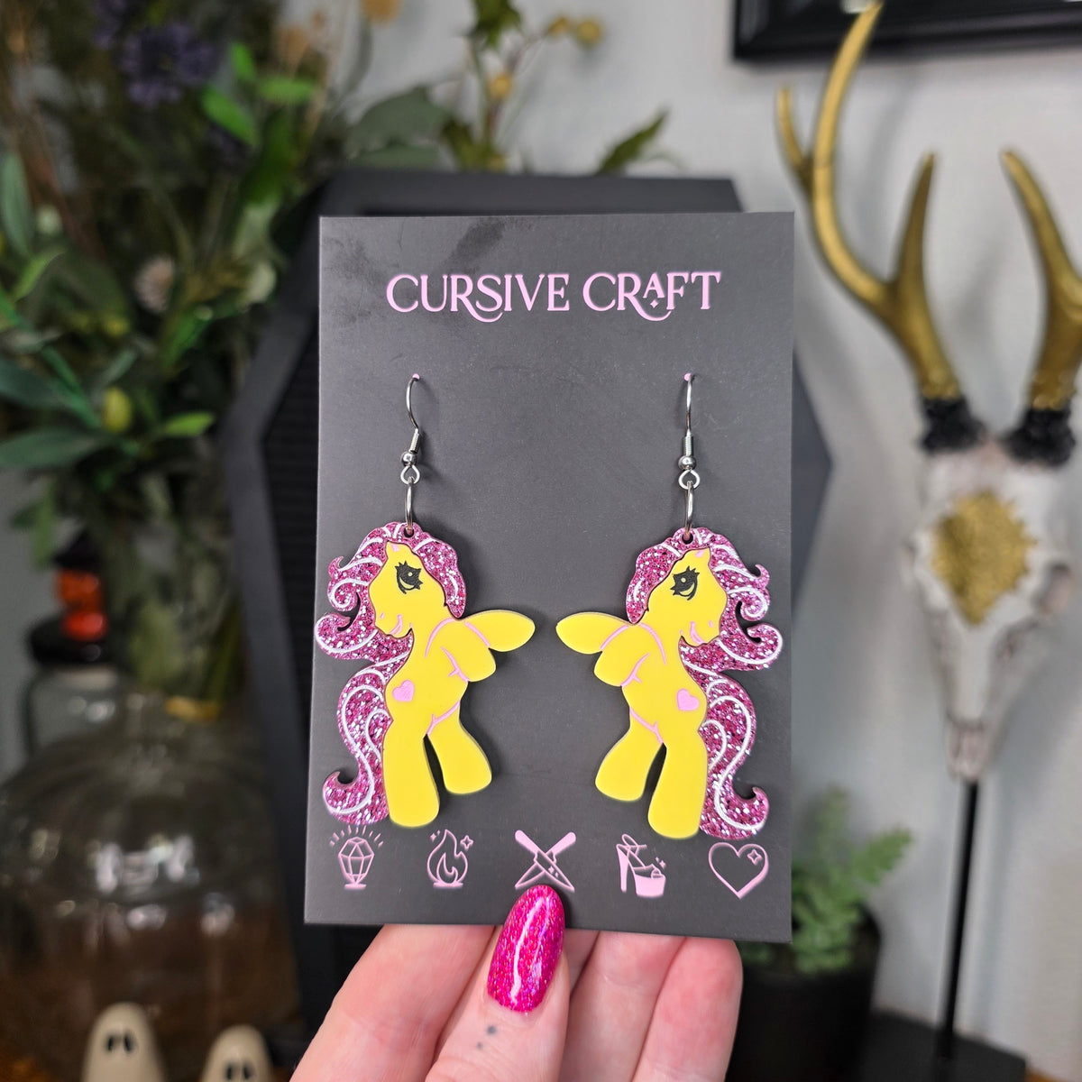 Lemon Drop Retro Pony Earrings