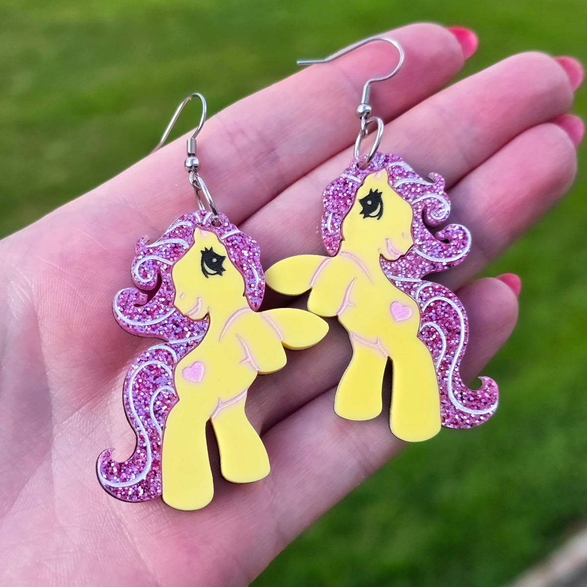 Lemon Drop Retro Pony Earrings