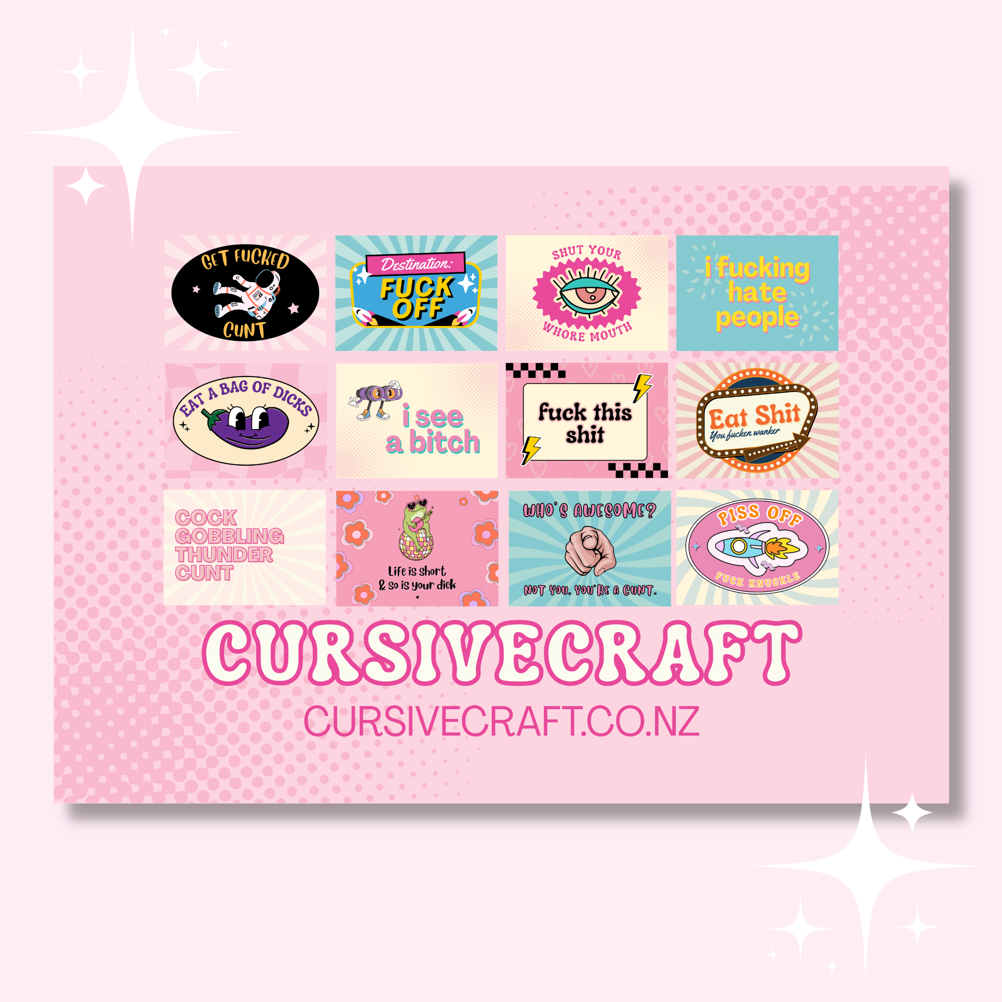 CursiveCraft 2026 Sweary Calendar