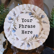 Custom Vintage Plate - Cursive Craft 