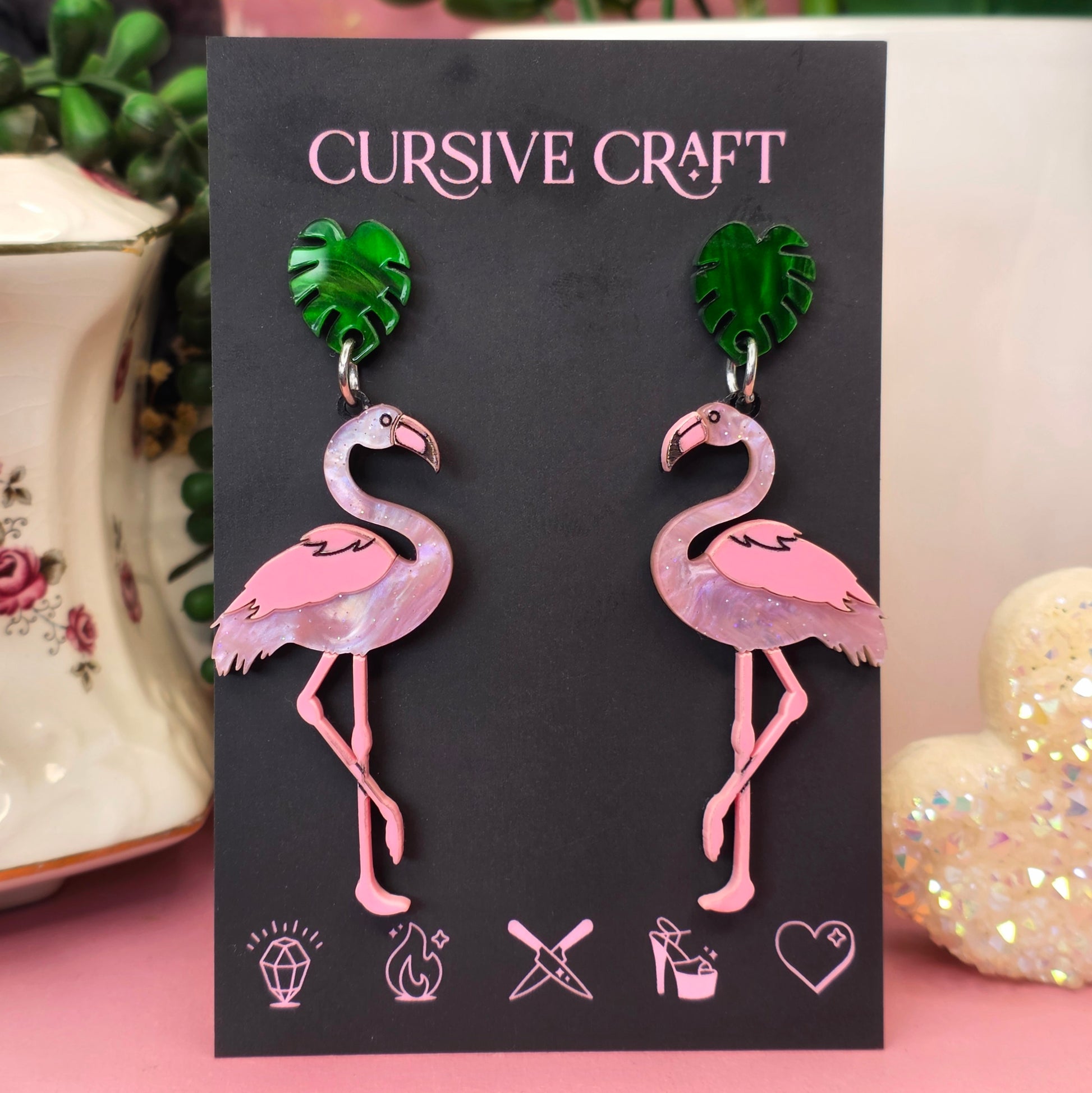 Flamingos - Cursive Craft 