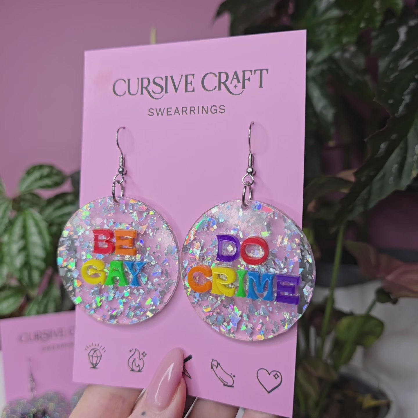 Load video: Be Gay, Do Crime Earrings